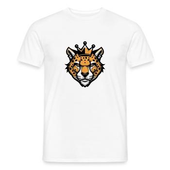 Gepard Kopf Krone - Männer T-Shirt - Weiß - Vorne - AI Model Male 178 dark (178cm)