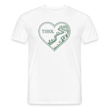 Tyrol Heart Alpine Trail - Men's T-Shirt - white - Front - AI Model Male 178 dark (178cm)
