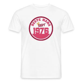 Mutti 1976 - Männer T-Shirt - Weiß - Vorne - AI Model Male 178 dark (178cm)