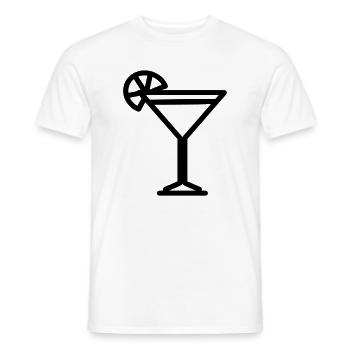 cocktail - Men's T-Shirt - white - Front - AI Model Male 178 dark (178cm)