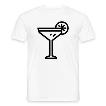 cocktail - Men's T-Shirt - white - Front - AI Model Male 178 dark (178cm)