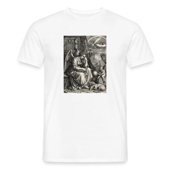 Melencolia I by Albrecht Dürer - Men's T-Shirt - white - Front - AI Model Male 178 dark (178cm)