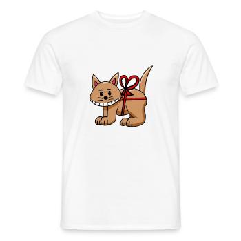 Chat drôle d’anniversaire Enfant chat - T-shirt homme - blanc - Devant - AI Model Male 178 dark (178cm)