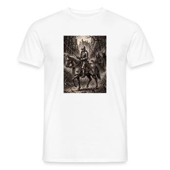 Knight Death and the Devil by Albrecht Durer - Männer T-Shirt - Weiß - Vorne - AI Model Male 178 dark (178cm)