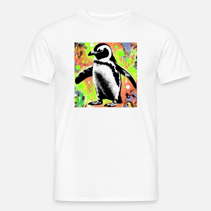 Pinguin - Männer T-Shirt - Weiß