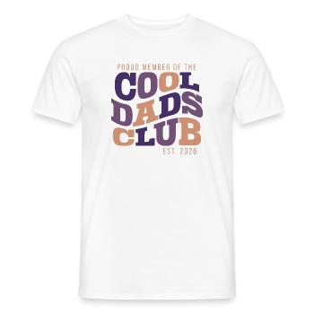 Cool Dads Club - Dad-to-be 2026 Gift - Men's T-Shirt - white - Front - AI Model Male 178 dark (178cm)