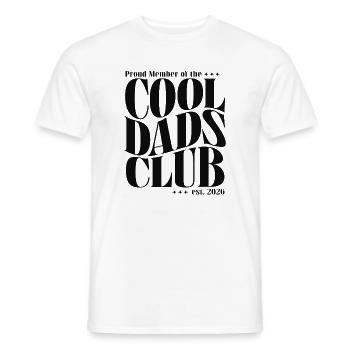 Club des papas cool - Cadeau pour futurs papas 2026 - T-shirt homme - blanc - Devant - AI Model Male 178 dark (178cm)