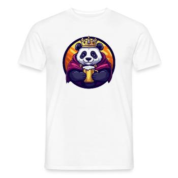 Panda Beer Funny - Men's T-Shirt - white - Front - AI Model Male 178 dark (178cm)