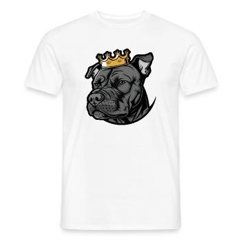 Staffordshire Bull Terrier Dog Crown - Men's T-Shirt - white - Front - AI Model Male 178 dark (178cm)