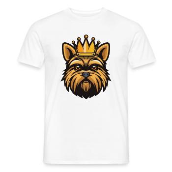 Yorkshire Terrier Hund Krone - Männer T-Shirt - Weiß - Vorne - AI Model Male 178 dark (178cm)