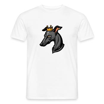 Couronne de chien lévrier - T-shirt homme - blanc - Devant - AI Model Male 178 dark (178cm)