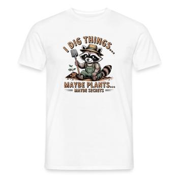 Secrets des plantes jardinières de ratons laveurs - T-shirt homme - blanc - Devant - AI Model Male 178 dark (178cm)