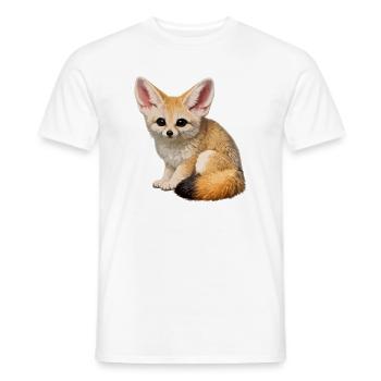 Renard du désert fennec - T-shirt homme - blanc - Devant - AI Model Male 178 dark (178cm)