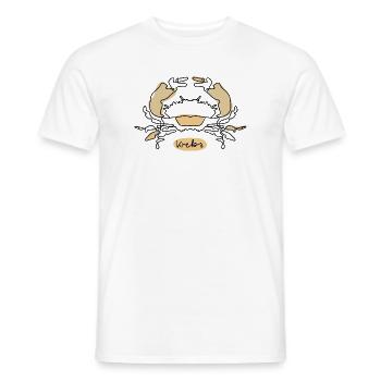 Krebs Beige Küstenillustration Sternzeichen  - Männer T-Shirt - Weiß - Vorne - AI Model Male 178 dark (178cm)