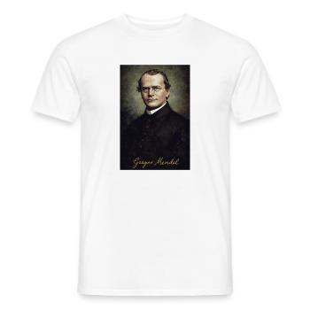 Gregor Mendel – Genetics Portrait Vintage - Men's T-Shirt - white - Front - AI Model Male 178 dark (178cm)