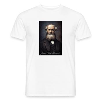 James Clerk Maxwell Portrait - Men's T-Shirt - white - Front - AI Model Male 178 dark (178cm)