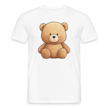 Soft and comforting teddy bear, teddy bear - Men's T-Shirt - white - Front - AI Model Male 178 dark (178cm)