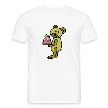 Muffin Bear Teddy Bear Cake Child - Men's T-Shirt - white - Front - AI Model Male 178 dark (178cm)