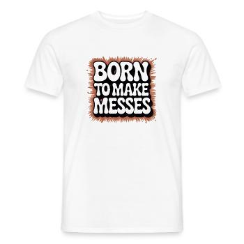Geboren für Chaos | Töpfern Keramik - Männer T-Shirt - Weiß - Vorne - AI Model Male 178 dark (178cm)