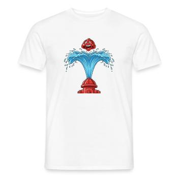 Heart bubbles from hydrant - Men's T-Shirt - white - Front - AI Model Male 178 dark (178cm)