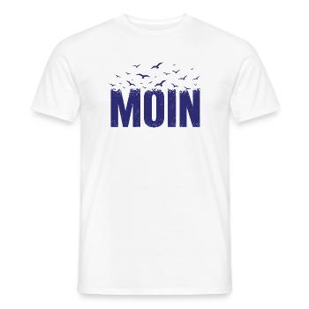 MOIN Nordsee Möwen Küste Shirt - Männer T-Shirt - Weiß - Vorne - AI Model Male 178 dark (178cm)