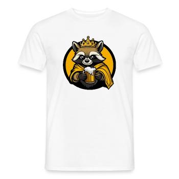 Raccoon Bière Drôle - T-shirt homme - blanc - Devant - AI Model Male 178 dark (178cm)
