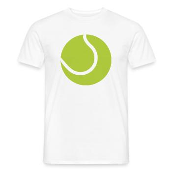 Tennis ball - Men's T-Shirt - white - Front - AI Model Male 178 dark (178cm)