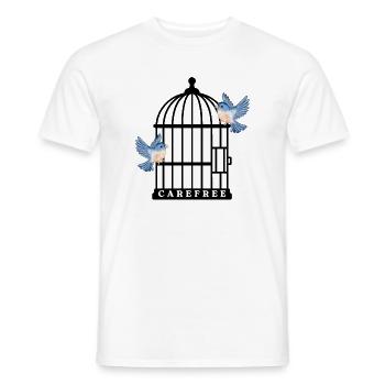 carefree - Men's T-Shirt - white - Front - AI Model Male 178 dark (178cm)