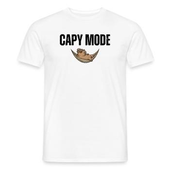 Capy Mode: Hängematten-Chill - Männer T-Shirt - Weiß - Vorne - AI Model Male 178 dark (178cm)