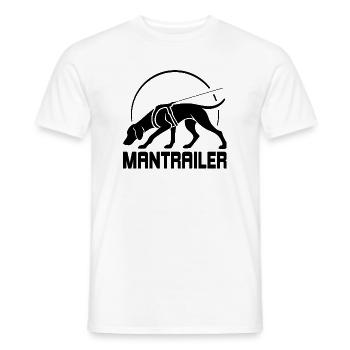 Chiens de recherche Vizsla MANTRAILER Saules chiens - T-shirt homme - blanc - Devant - AI Model Male 178 dark (178cm)