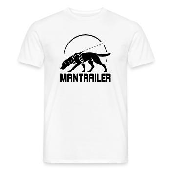Labrador MANTRAILER Chiens de recherche Chiens Saules chiens - T-shirt homme - blanc - Devant - AI Model Male 178 dark (178cm)