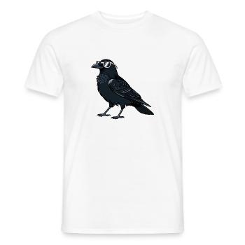 Corbeau chic lunettes blanches - T-shirt homme - blanc - Devant - AI Model Male 178 dark (178cm)