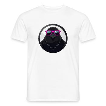 Crow chic roseglasses - Men's T-Shirt - white - Front - AI Model Male 178 dark (178cm)