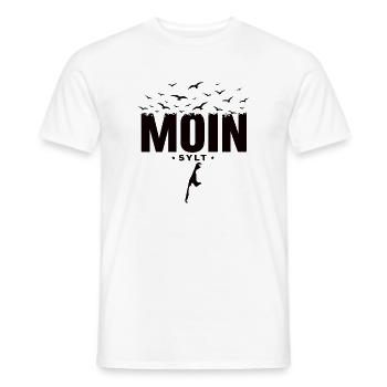 Moin Sylt Insel Nordsee Urlaub Shirt - Männer T-Shirt - Weiß - Vorne - AI Model Male 178 dark (178cm)