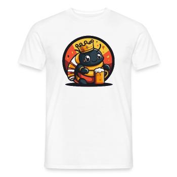Wurm Bier Lustig - Männer T-Shirt - Weiß - Vorne - AI Model Male 178 dark (178cm)