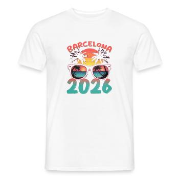 Barcelona 2026 - Männer T-Shirt - Weiß - Vorne - AI Model Male 178 dark (178cm)