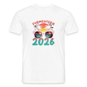 Formentera 2026 - Men's T-Shirt - white - Front - AI Model Male 178 dark (178cm)