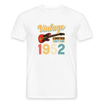 Art vintage de guitare électrique 1952 Édition limitée - T-shirt homme - blanc - Devant - AI Model Male 178 dark (178cm)