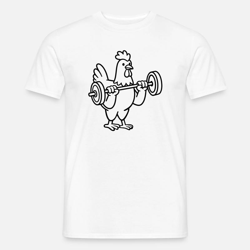Gewichtheben - Männer T-Shirt - Weiß
