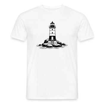 lighthouse - Men's T-Shirt - white - Front - AI Model Male 178 dark (178cm)