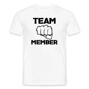 Team Member - Men's T-Shirt - white - Front - AI Model Male 178 dark (178cm)