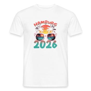 Hamburg 2026 - Men's T-Shirt - white - Front - AI Model Male 178 dark (178cm)