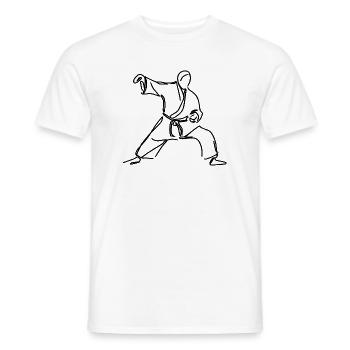 Judo Kämpfer - Männer T-Shirt - Weiß - Vorne - AI Model Male 178 dark (178cm)