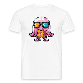Qualle Comic Urlaub - Männer T-Shirt - Weiß - Vorne - AI Model Male 178 dark (178cm)
