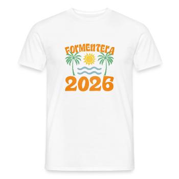 Formentera 2026 - Männer T-Shirt - Weiß - Vorne - AI Model Male 178 dark (178cm)