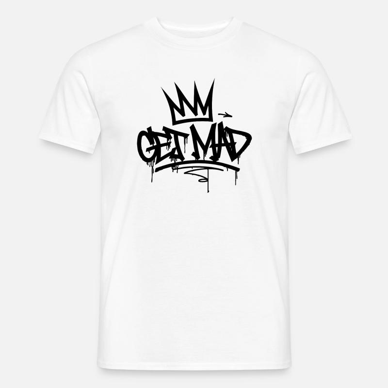 Gamma Crown Graffiti-Logo Werde wütend - Männer T-Shirt - Weiß