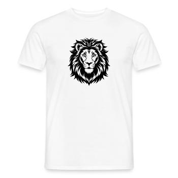 Lion head - Men's T-Shirt - white - Front - AI Model Male 178 dark (178cm)