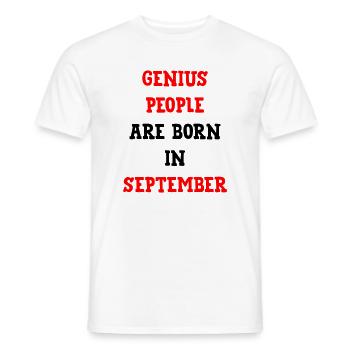Babygeschenk Die Genies werden im September geboren - Männer T-Shirt - Weiß - Vorne - AI Model Male 178 dark (178cm)