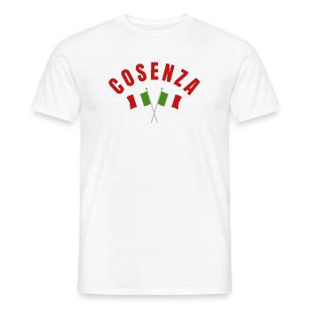 Cosenza a franchi les drapeaux italiens - T-shirt homme - blanc - Devant - AI Model Male 178 dark (178cm)