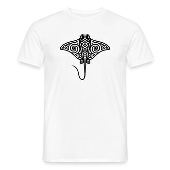 Raie maorie - T-shirt homme - blanc - Devant - AI Model Male 178 dark (178cm)